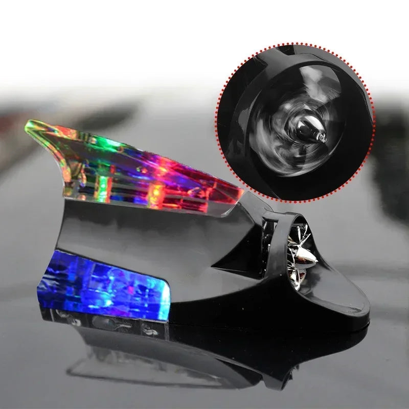 Anti-tail-chase LED Flashing Lights for Cars, Solar-powered Shark Fin Roof Warning Lights, Wind Energy Lamps, Wind-powered New M