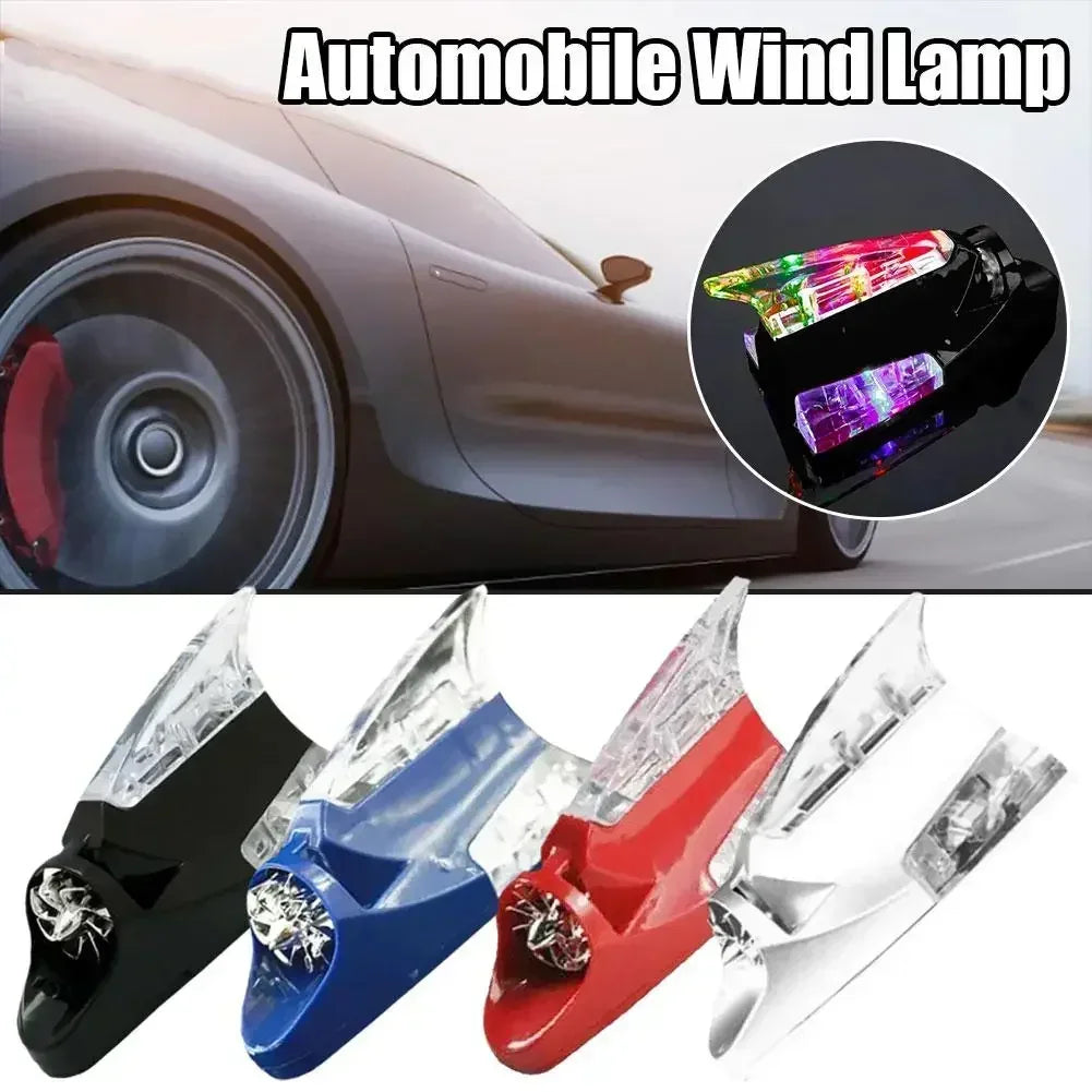 Anti-tail-chase LED Flashing Lights for Cars, Solar-powered Shark Fin Roof Warning Lights, Wind Energy Lamps, Wind-powered New M