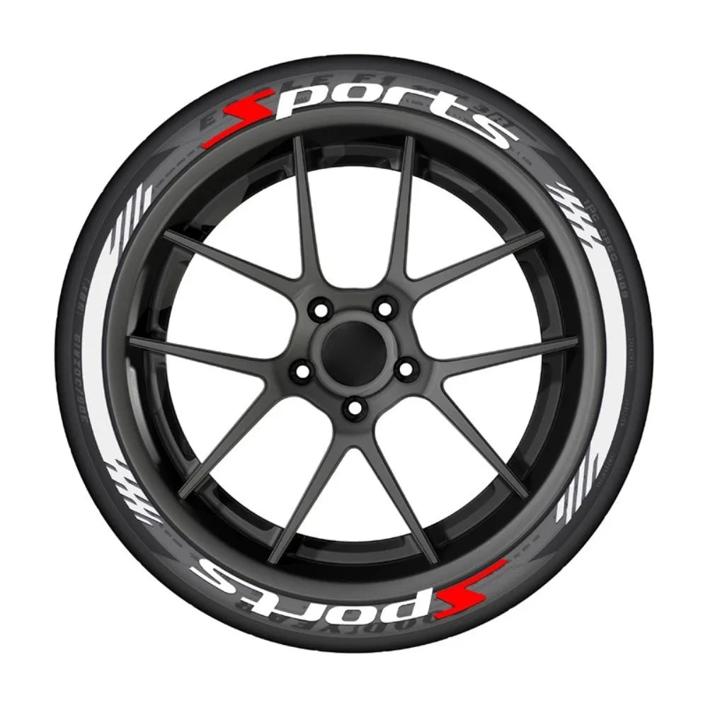 PVC Car Tire Wheel Sticker Reflective Waterproof Car Tire Letter Decal Rubber Tire Decal