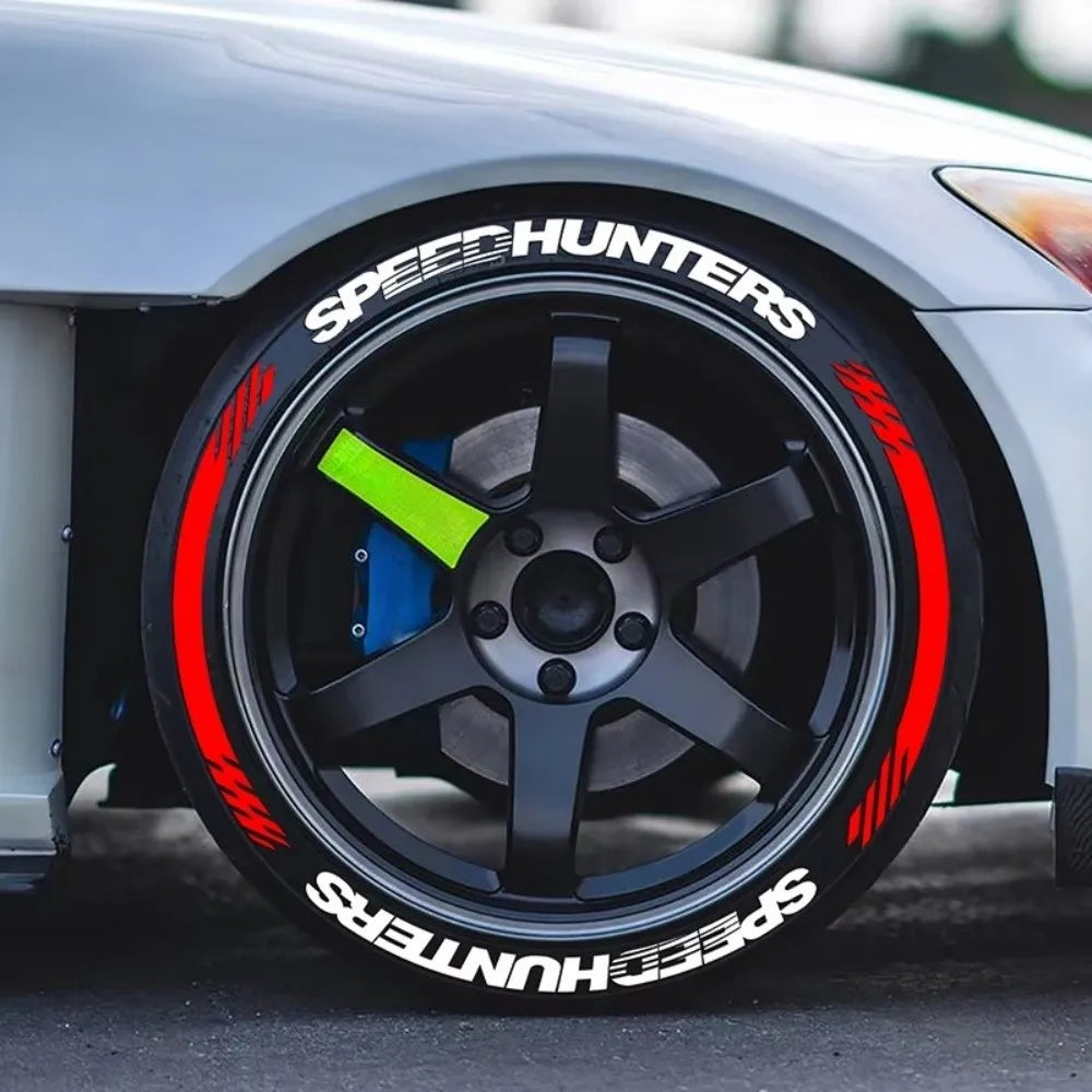 PVC Car Tire Wheel Sticker Reflective Waterproof Car Tire Letter Decal Rubber Tire Decal