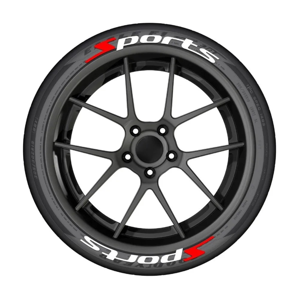 PVC Car Tire Wheel Sticker Reflective Waterproof Car Tire Letter Decal Rubber Tire Decal