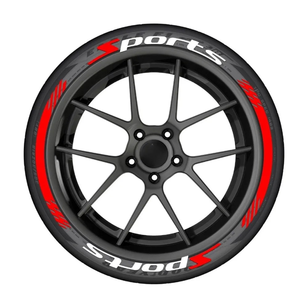 PVC Car Tire Wheel Sticker Reflective Waterproof Car Tire Letter Decal Rubber Tire Decal
